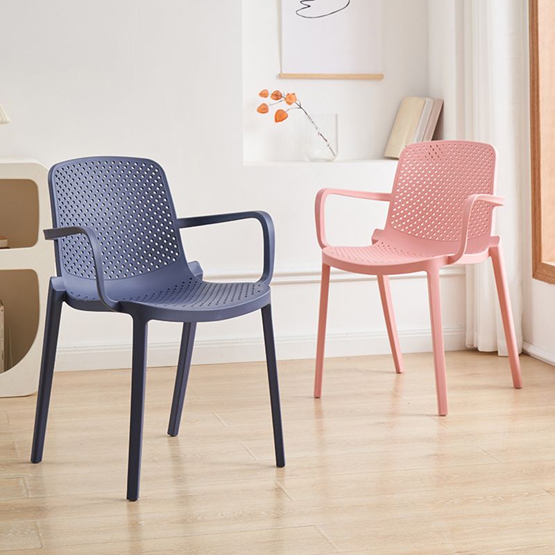 Plastica da pranzo in plastica sedia a braccio da pranzo moderno per sala da pranzo