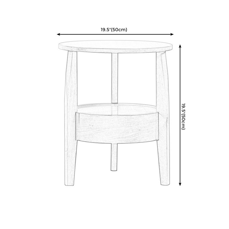 French Country Style Cocktail Table Wood/dark Coffee/walnut Solid Wood Round Coffee Table Clearhalo 'Coffee & Accent Tables' 'End & Side Tables' 'end_side_table' 'Furniture' 'furniture_end_side_table' 'Living Room Furniture' 1200x1200_fdce9de4-7bcb-47e7-a840-b148daf764c8