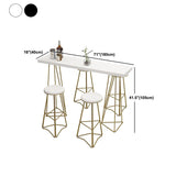 Set di tavoli da bar di lusso tradizionale 1/3/5 pezzi con base di metallo