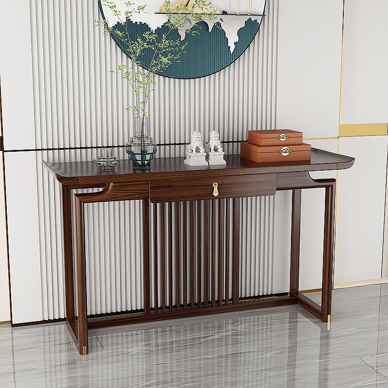 Tavolo da console contemporanea a forma di rettangolo tavolo da divano console in legno marrone