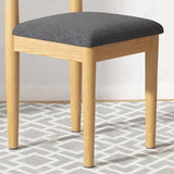 Modern Restaurant Open Back Side Chair Matte Finish Upholstered Dining Chair