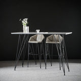 Modern Bar Table Set 1/2/3 Pieces Rectangle Stone Counter Table with High Stools Clearhalo 'Bar Furniture' 'furn' 'furn_home_bar_bar_sets' 'Furniture' 'Home Bars & Bar Sets' 'home_bar_bar_sets' 'Kitchen & Dining Furniture' 1200x1200_fdd402b3-8997-4ad3-a930-f6579eb696f6