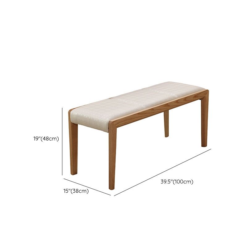 Contemporary Solid Wood Home Bench 18.8" Height Seating Bench with Legs Clearhalo 'Benches' 'Chairs & Seating' 'furn' 'furn_benches' 'Furniture' 'Living Room Furniture' 1200x1200_fdd4d151-152f-4877-bf37-01dabbcb0fb5