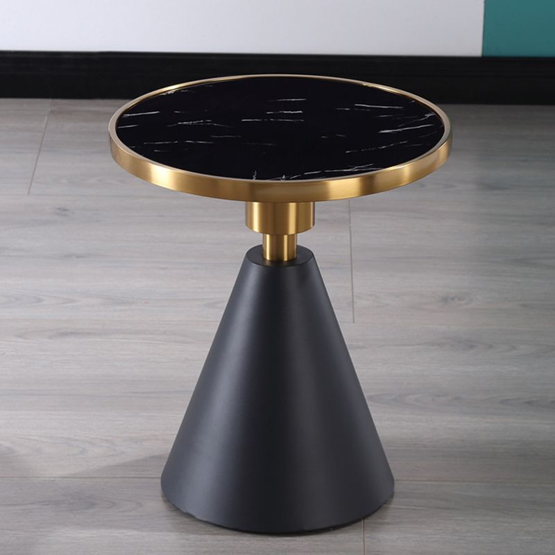 Tavolo da divano in falda in falda in finto glam in falda tavola di divano nero/bianco.