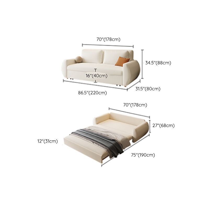 31" Wide Scandinavian Futon Sofa Bed Cushion Back Futon Sleeper Sofa Clearhalo 'furn' 'furn_futons' 'Furniture' 'Futons & Daybeds' 'Futons' 'Living Room Furniture' 1200x1200_fdd662a9-1e4c-42ab-9234-07e9e878e336