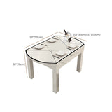 Table à manger extensible de bureau en verre moderne, base en chêne pour salle à manger