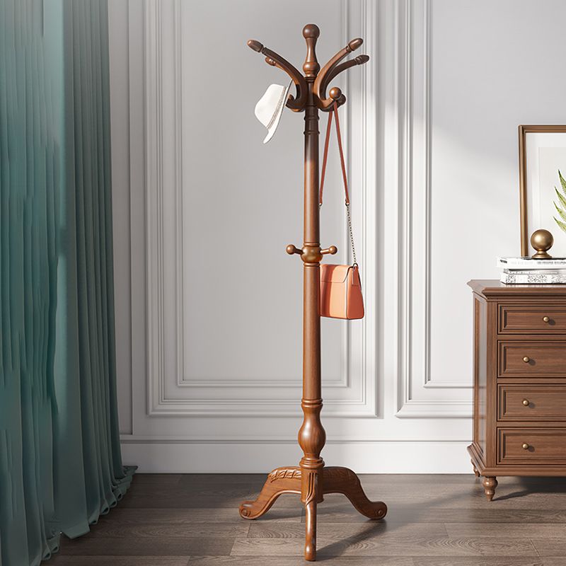 Solid Wood Entry Coat Rack Traditional Style Simple Living Room Floor Coat Hanger Clearhalo 'Entry & Mudroom Furniture' 'furn' 'furn_hall_tree_coat_racks' 'Furniture' 'Hall Trees & Coat Racks' 'hall_tree_coat_racks' 1200x1200_fdd96b66-47db-48c7-bcee-40a48b89f361