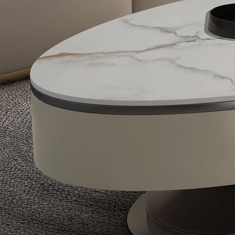 Oval White Coffee Table Slate Coffee Table with Storage Drawers Clearhalo 'Coffee & Accent Tables' 'Coffee Tables' 'coffee_tables' 'furn' 'furn_coffee_tables' 'Furniture' 'Living Room Furniture' 1200x1200_fddcc42f-fee8-4521-8214-05a2baf80fac