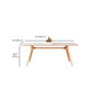 Simplicity Dinette Table Rectangle Stone Dining Room Table in White