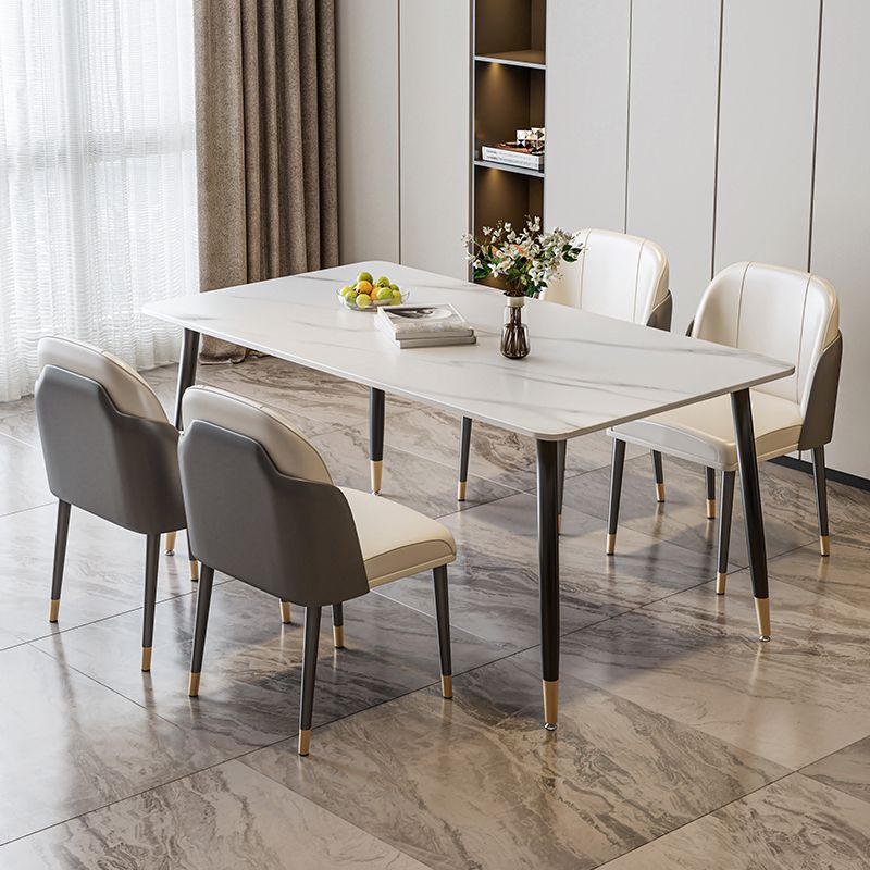 Scandinavian Style Leather Dining Chairs Solid Back Armless Dining Chair Clearhalo 'Dining Chairs' 'Dining Tables & Seating' 'dining_chair' 'furn' 'furn_dining_chair' 'Furniture' 'Kitchen & Dining Furniture' 1200x1200_fddf5f29-3b40-44e1-bc5d-e54410dc0288