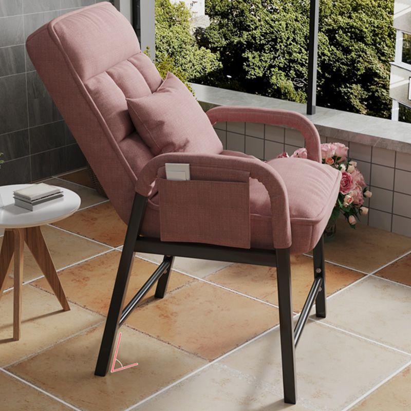 Chaise de salon en lin 17.71 "L x 22,44" W x 34,64 "H Chaise d'accent réglable avec stockage