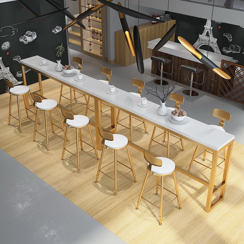 Rectangle Pub Table Glam Solid Wood Bar Table for Indoor and Breakroom Clearhalo 'Bar Furniture' 'Bar Tables' 'bar_tables' 'furn' 'furn_bar_tables' 'Furniture' 'Kitchen & Dining Furniture' 1200x1200_fde13781-5a2b-439e-9168-c07357c9eaa2