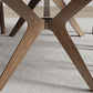Modern Dining Table Sintered Stone Dinner Table with Wooden Base