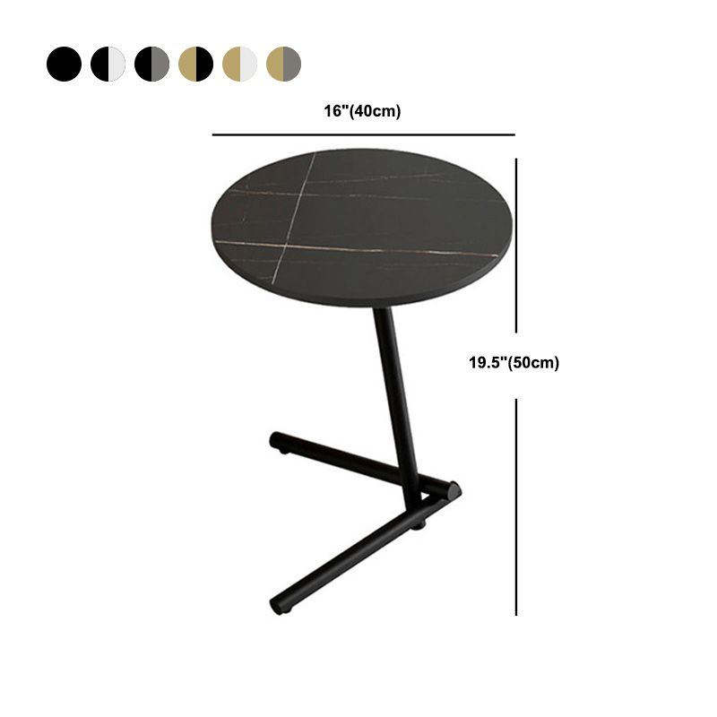 Pedestal Round End Table Minimalist Side End Table for Living Room Clearhalo 'Coffee & Accent Tables' 'End & Side Tables' 'end_side_tables' 'furn' 'furn_end_side_tables' 'Furniture' 'Living Room Furniture' 1200x1200_fde33660-7986-466e-a47f-40c788f713a5