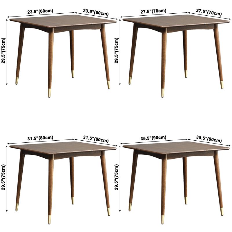 Square Industrial Dining Table Wood Color Fixed Table with Oakwood Solid Wood Clearhalo ' dining_table' 'Dining Tables & Seating' 'Dining Tables' 'furn' 'furn_dining_table' 'Furniture' 'furniture_dining_table' 'Kitchen & Dining Furniture' 'kitchen&dining_furn' 'kitchen' 'kitchen_dining_table' 1200x1200_fde3a3d2-4eb1-4929-bdf4-6ee767310dac