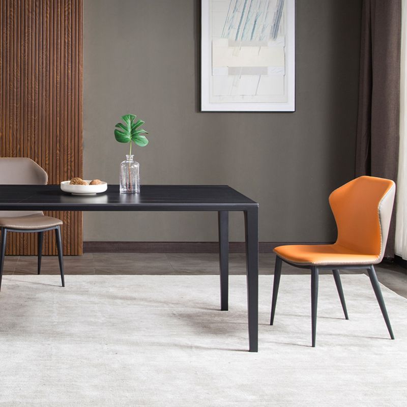 Home Armless Dining Chairs Upholstered Side Chairs with Metal Legs (Set of 2) Clearhalo ' kitchen&dining_furn' 'Dining Chairs' 'Dining Tables & Seating' 'dining_chair' 'furn' 'furn_dining_chair' 'Furniture' 'furniture_dining_chair' 'Kitchen & Dining Furniture' 'kitchen' 1200x1200_fde412c5-5776-457c-a0c2-4899c9a4d8f7