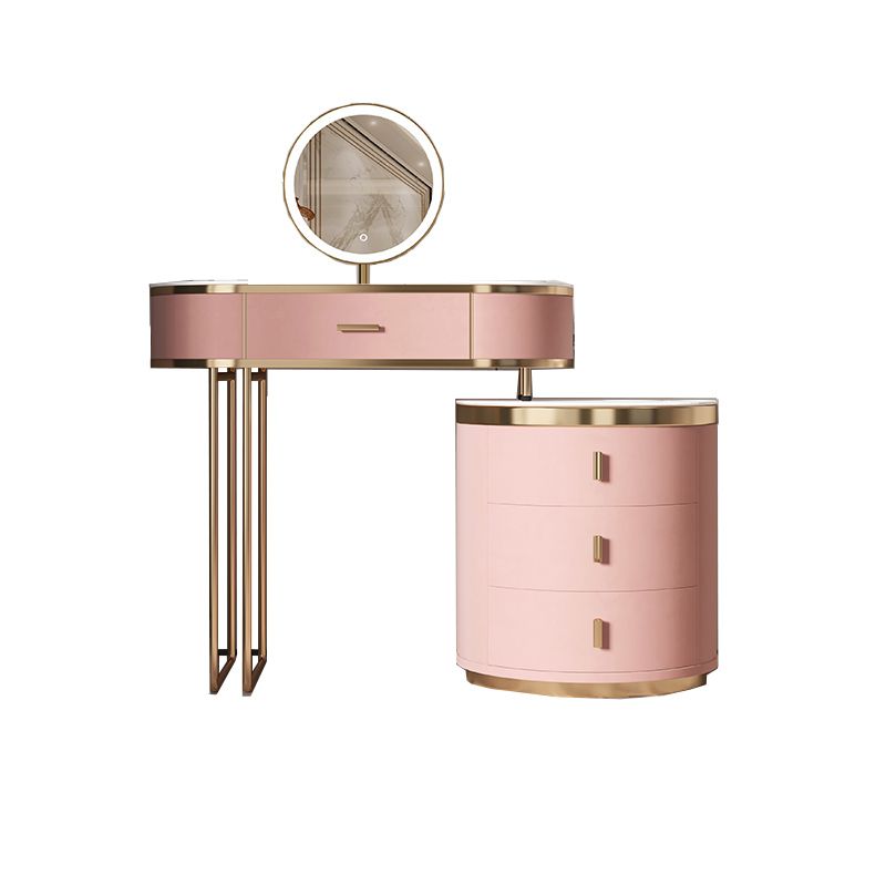 29.52 "Altura Top de pizarra rosa con tocador de maquillaje de cajones