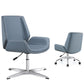 Silla de escritorio de estilo moderno, silla de oficina con respaldo medio/alto para ordenador de cuero