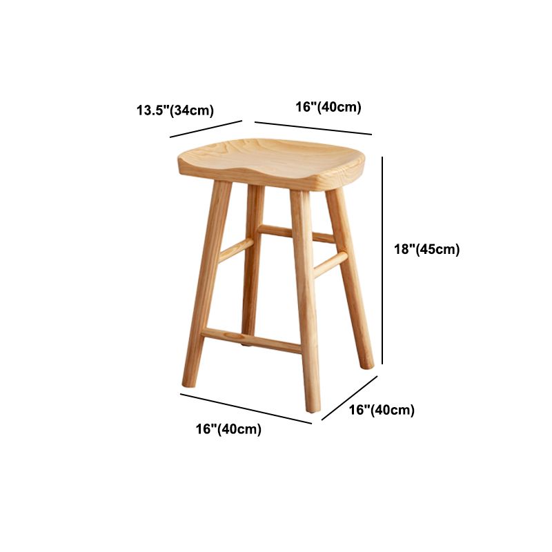 Modern Armless Backless Counter Stool Wood Cashier Bar Stool with Seat and Pedal Clearhalo 'Bar Furniture' 'Bar Stools' 'bar_stools' 'furn' 'furn_bar_stools' 'Furniture' 'Kitchen & Dining Furniture' 1200x1200_fde99afc-b846-486d-ae1e-1d53de44a3c2
