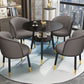 Traditional Luxury Dining Table Round Sintered Stone Table with Black Frame Clearhalo ' dining_table' 'Dining Tables & Seating' 'Dining Tables' 'furn' 'furn_dining_table' 'Furniture' 'furniture_dining_table' 'Kitchen & Dining Furniture' 'kitchen&dining_furn' 'kitchen' 'kitchen_dining_table' 1200x1200_fde99f05-49f4-4813-9830-5df1912604b6