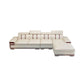 Glam Style Sectional Solid Wood Frame White Built-in Armrest Cushioning Backrest Sofa