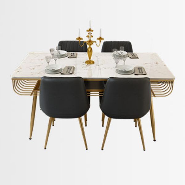 Nordic 1/4/5/7 Pieces Dining Set Rectangle Stone Dining Table for Kitchen Clearhalo 'Dining Room Sets' 'Dining Tables & Seating' 'dining_room_set' 'furn' 'furn_dining_room_set' 'Furniture' 'Kitchen & Dining Furniture' 1200x1200_fdeb0bb3-c4f1-49db-b71a-f3faace8e7e5