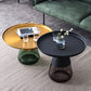 Modern Style Black/gold Metal Countertop Glass Base Grey/green Round Side Table Clearhalo 'Coffee & Accent Tables' 'End & Side Tables' 'end_side_tables' 'furn' 'furn_end_side_tables' 'Furniture' 'Living Room Furniture' 1200x1200_fdebb0f0-d346-4a53-8e40-321059e854c2