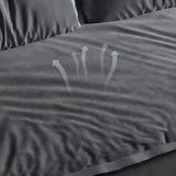 Stain-Resistant Dark Gray Contemporary Square Arm Solid Wood Sofa