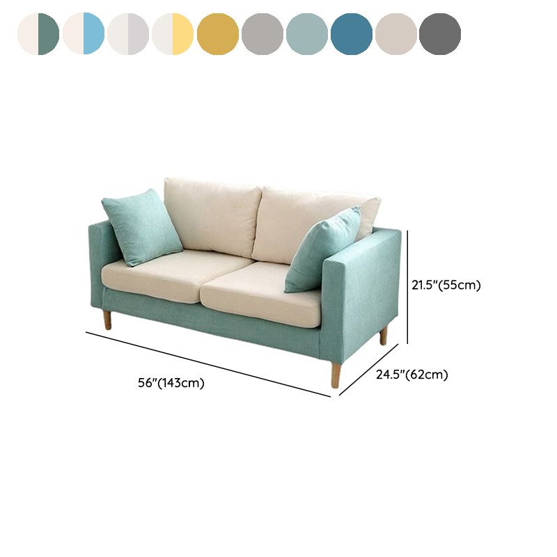 Scandinave 24,4 "de large oreillers de dos carré arme carrée convertible canapé