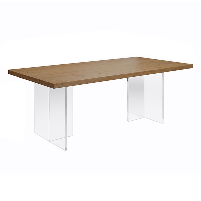 1/2/4/6 Stücke moderne Rechteck -Acryl -Basis -Ess -Ess -Set für Zuhause