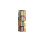 Contemporary Wooden Bookcase Closed Back Shelf Bookcase with Caster