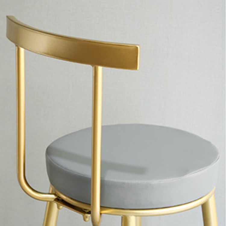 Nordic Style Bar-stool Round Counter Bar Stool with Metal Legs for Home Use Clearhalo 'Bar Furniture' 'Bar Stools' 'bar_stools' 'furn' 'furn_bar_stools' 'Furniture' 'Kitchen & Dining Furniture' 1200x1200_fdefff10-4e3d-4731-8d59-6484760a4ef0