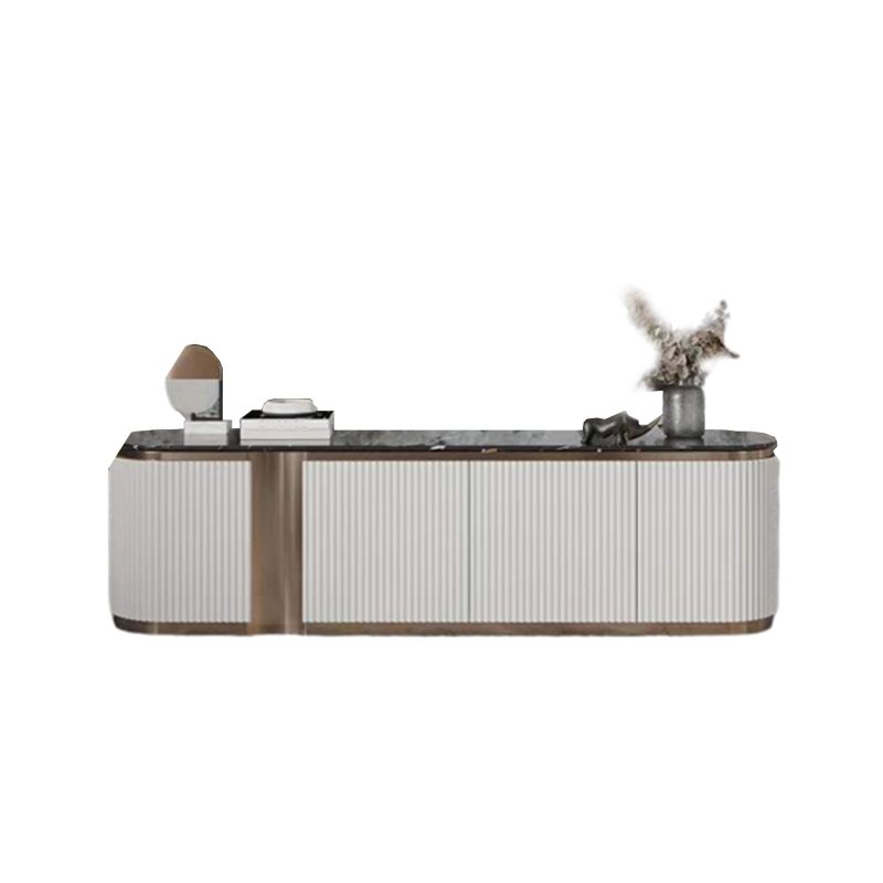 Contemporary Enclosed Storage TV Console Marble TV Stand Console with Doors Clearhalo 'furn' 'furn_tv_stands_entertainment_centers' 'Furniture' 'Living Room Furniture' 'TV Stands & Entertainment Centers' 'TV Stands & Media Storage Furniture' 'tv_stands_entertainment_centers' 1200x1200_fdf05f07-5902-4d94-98a4-db3408f2f2af