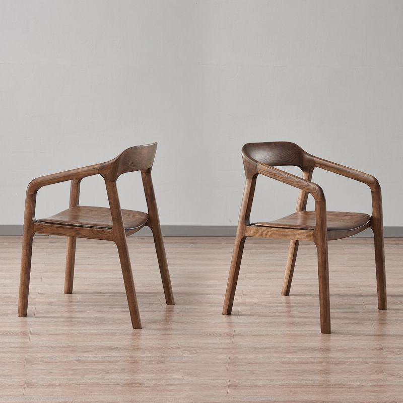 Traditional Style Ash Wood Chair Set Kitchen Open Back Dining Arm Chairs Clearhalo ' kitchen&dining_furn' 'Dining Chairs' 'Dining Tables & Seating' 'dining_chair' 'furn' 'furn_dining_chair' 'Furniture' 'furniture_dining_chair' 'Kitchen & Dining Furniture' 'kitchen' 1200x1200_fdf256ac-4fd2-4b3d-89ad-41e75d1d7eaf