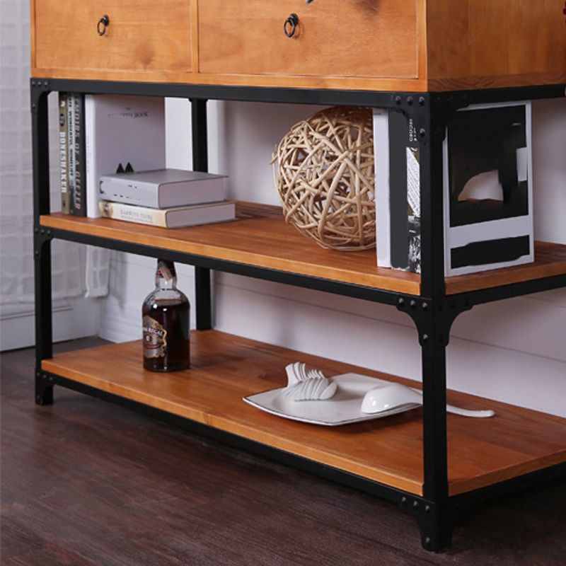 33,5 "in legno alto 2 - cassetto moderno moderno mobile a 3 livelli