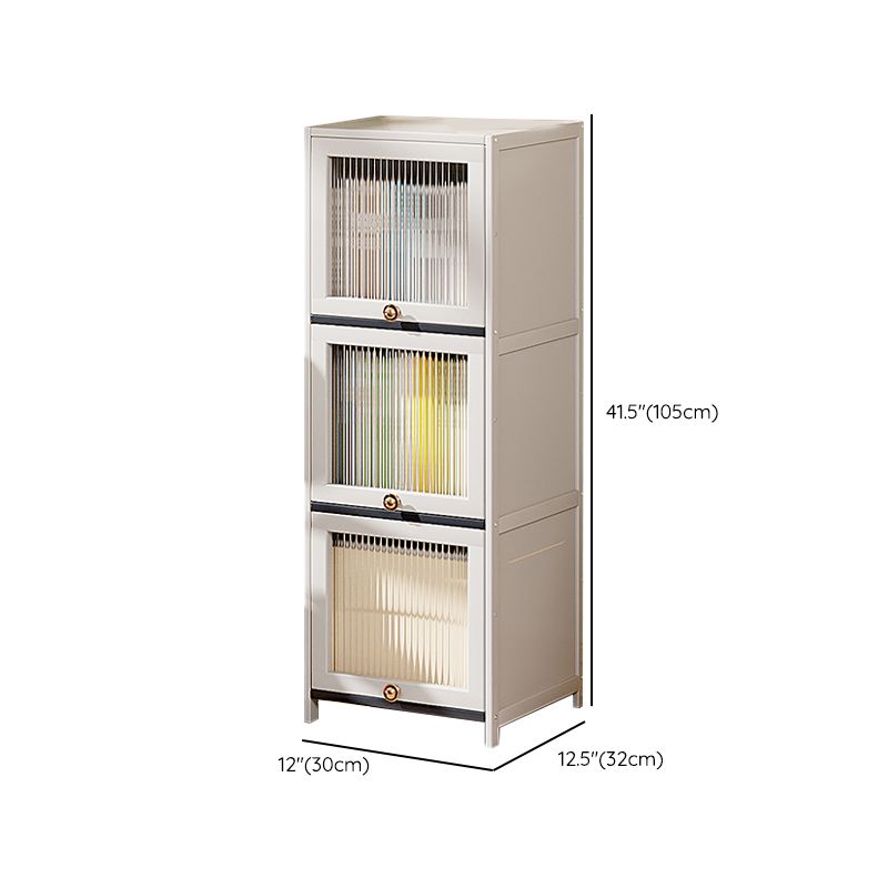 Contemporary White Accent Cabinet, Rectangle Standard Cabinet