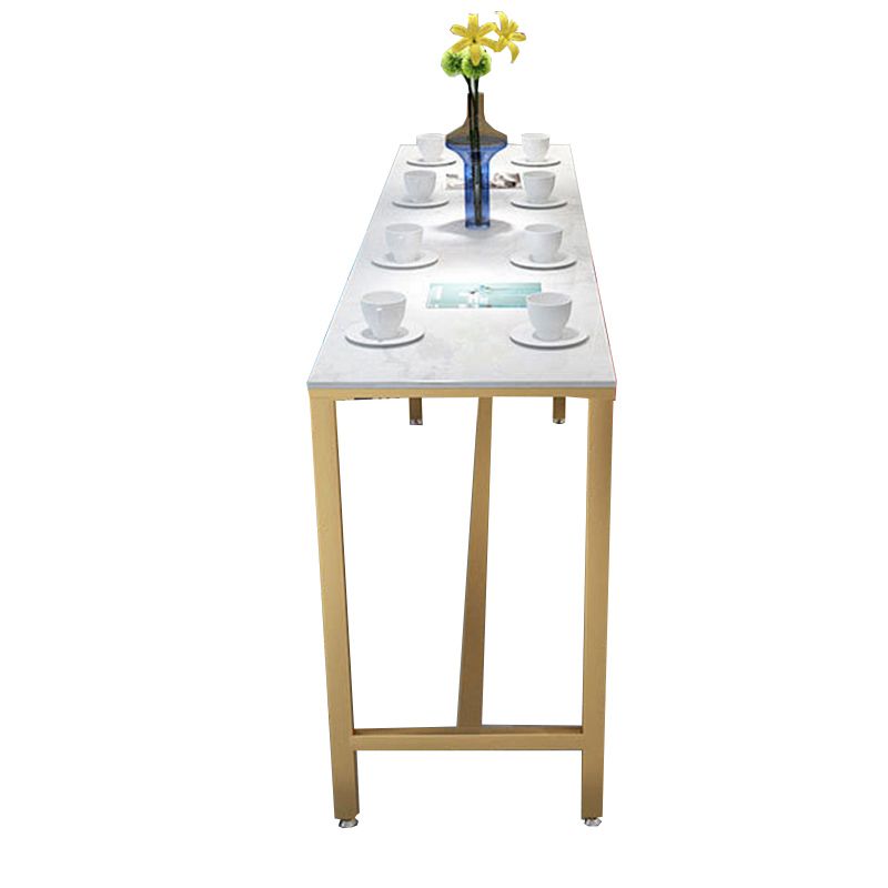 Glam Bar-height Table Faux Marble Top Pub Table for Dining Room Clearhalo 'Bar Furniture' 'Bar Tables' 'bar_tables' 'furn' 'furn_bar_tables' 'Furniture' 'Kitchen & Dining Furniture' 1200x1200_fdf42802-b6a2-4db1-bb0b-c6ffd69fb230