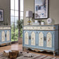 Sideboard in legno in stile glam con cassetti da pranzo server per cucina