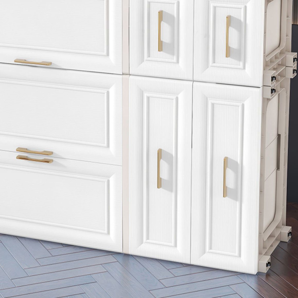 Contemporary White Storage Cabinet Bedroom Plastic Cabinet with Drawers Clearhalo 'Armoires & Wardrobes' 'armoires_wardrobes' 'Bedroom Furniture' 'furn' 'furn_armoires_wardrobes' 'Furniture' 1200x1200_fdf64c5e-d217-4910-930b-013d0b92cf7f