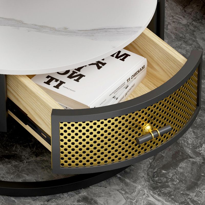 Modernistischer Metallrahmen 1-DRAWER RUND RUND LIVIS ROOM BEIDE