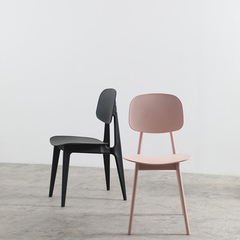 Nordic Style Armless Chair Plastic Open Back Dining Side Chair (Set of 2/4) Clearhalo 'Dining Chairs' 'Dining Tables & Seating' 'dining_chair' 'furn' 'furn_dining_chair' 'Furniture' 'furniture_dining_chair' 'Kitchen & Dining Furniture' 1200x1200_fdfa7ced-cb1d-44d3-b151-49203fdf7929