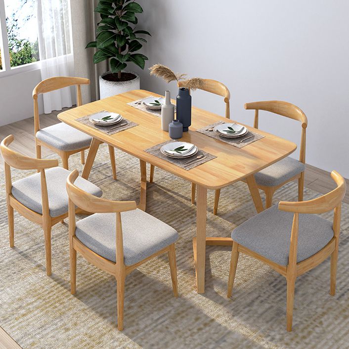 Rectangle Table Modern Oak Solid Wood Double Pedestal Furniture for Indoor Clearhalo ' dining_table' 'Dining Tables & Seating' 'Dining Tables' 'furn' 'furn_dining_table' 'Furniture' 'furniture_dining_table' 'Kitchen & Dining Furniture' 'kitchen&dining_furn' 'kitchen' 'kitchen_dining_table' 1200x1200_fdfbbd97-fba8-4d70-a57e-9d7280b6e1c0