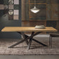 Rectangle Pine Wood Dining Table Industrial Table in Nature with Metal Pedestal Clearhalo ' dining_table' 'Dining Tables & Seating' 'Dining Tables' 'furn' 'furn_dining_table' 'Furniture' 'furniture_dining_table' 'Kitchen & Dining Furniture' 'kitchen&dining_furn' 'kitchen' 'kitchen_dining_table' 1200x1200_fdfc4a92-7122-4437-8ed0-692159c6632b