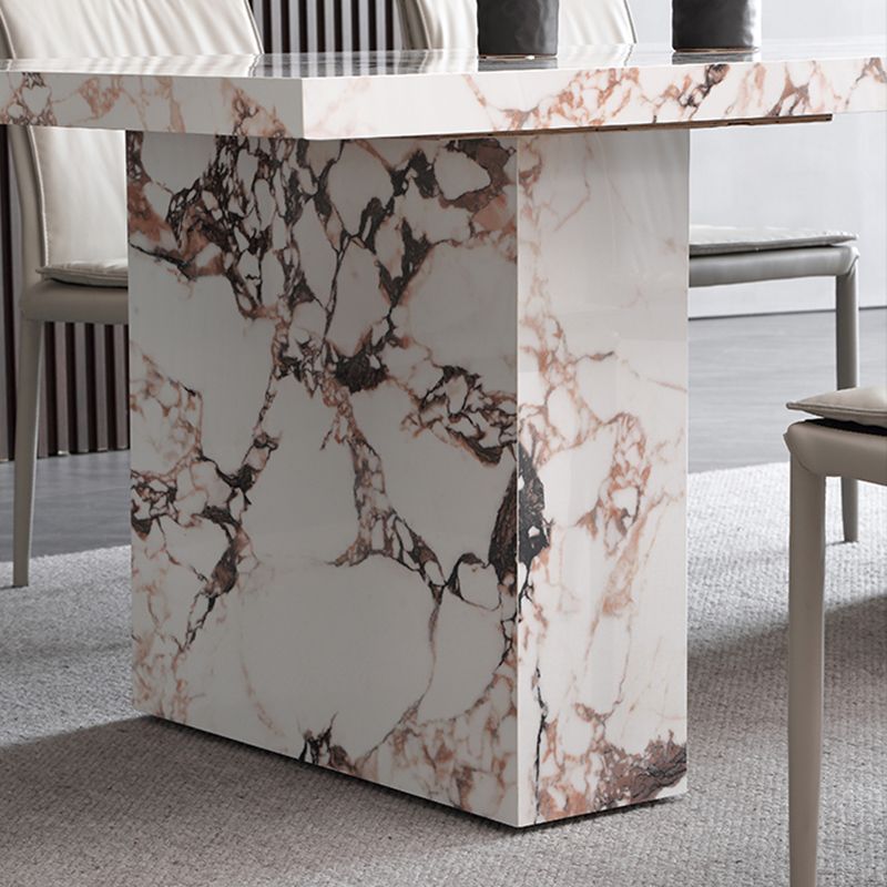 Juego de mesa de comedor moderna de piedra, juego de comedor de 1/2/4/5/7 piezas con sillas con respaldo macizo