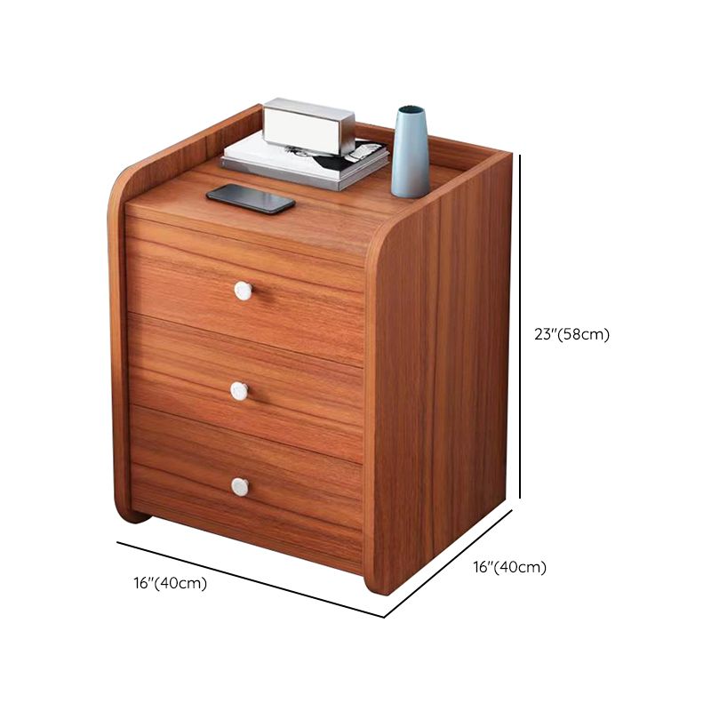 Comodino da tavolo da tavolo da tavolo notturno contemporaneo con 2/3 cassetti per camera da letto