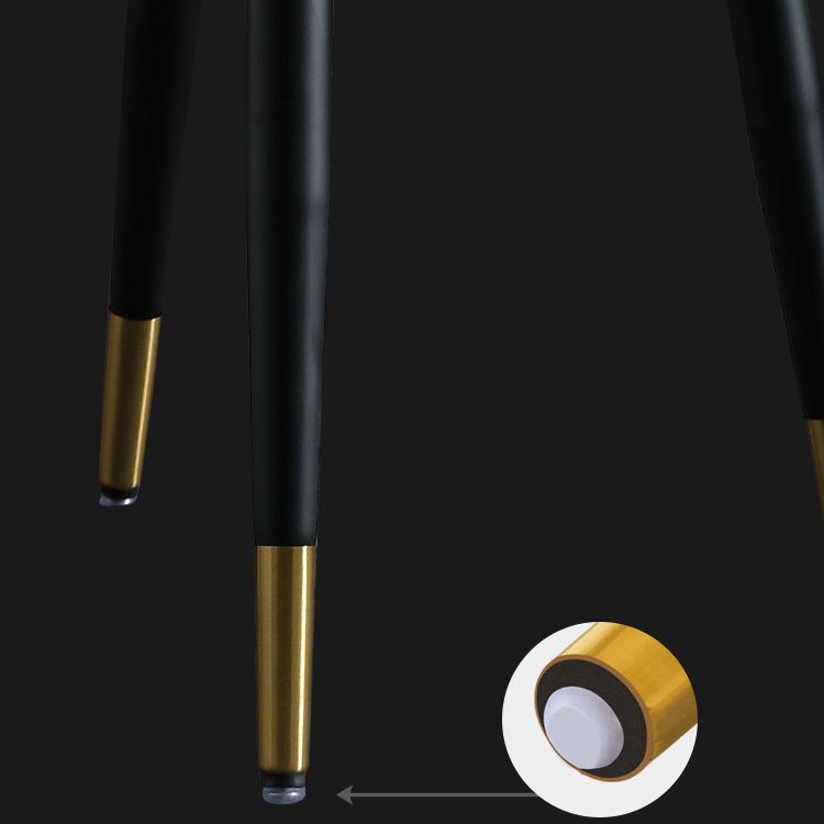 Indoor Scandinavian Side Chair Metal Upholstered Wingback Dining Room Chair Clearhalo ' kitchen&dining_furn' 'Dining Chairs' 'Dining Tables & Seating' 'dining_chair' 'furn' 'furn_dining_chair' 'Furniture' 'furniture_dining_chair' 'Kitchen & Dining Furniture' 'kitchen' 1200x1200_fdfd418a-17ae-4479-86b1-37e14a75c1f7