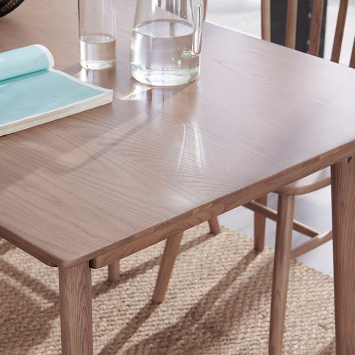 Rectangle Ash Wood Table in Nature/Walnut Modern Dining Table with 4 Legs for Restaurant Clearhalo ' dining_table' 'Dining Tables & Seating' 'Dining Tables' 'furn' 'furn_dining_table' 'Furniture' 'furniture_dining_table' 'Kitchen & Dining Furniture' 'kitchen&dining_furn' 'kitchen' 'kitchen_dining_table' 1200x1200_fe00da1d-155f-4467-a27b-6c5469eb7488