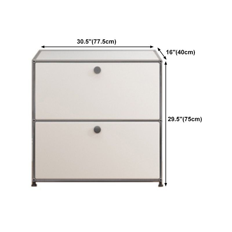 Contemporary White Sideboard Metal Dining Sideboard Table for Living Room Clearhalo 'buffet_sideboard' 'Buffets & Sideboards' 'furn' 'furn_buffet_sideboard' 'Furniture' 'Kitchen & Dining Furniture' 1200x1200_fe02dde5-708a-4acd-9646-8daa2db8e0ae