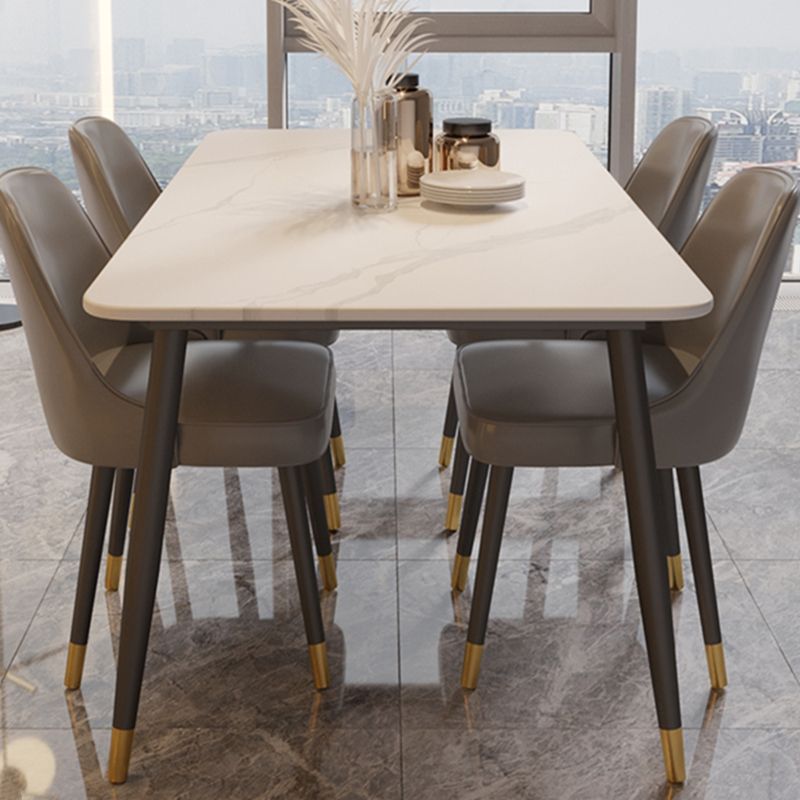 Rectangle Shape Dining Table Sintered Stone Table Modern Style with 4 Legs Clearhalo ' dining_table' 'Dining Tables & Seating' 'Dining Tables' 'furn' 'furn_dining_table' 'Furniture' 'furniture_dining_table' 'Kitchen & Dining Furniture' 'kitchen&dining_furn' 'kitchen' 'kitchen_dining_table' 1200x1200_fe0305c0-232d-4c59-b334-1b0bf7332502