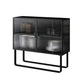 36 '' Höhe Sideboard Tischglas Zwei Türen Buffet -Server für Wohnzimmer